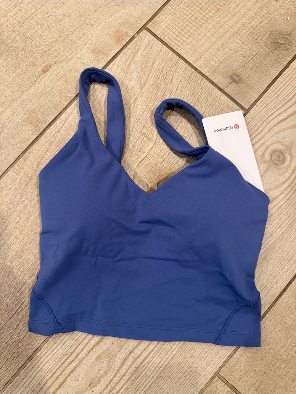 lululemon athletica Purple-Blue V-Neck Longline Sports Bra